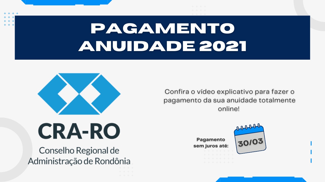 You are currently viewing Pagamento da Anuidade 2021