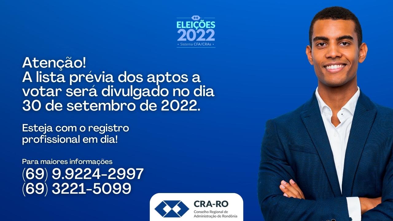 Read more about the article ELEIÇÕES CRA-RO 2022
