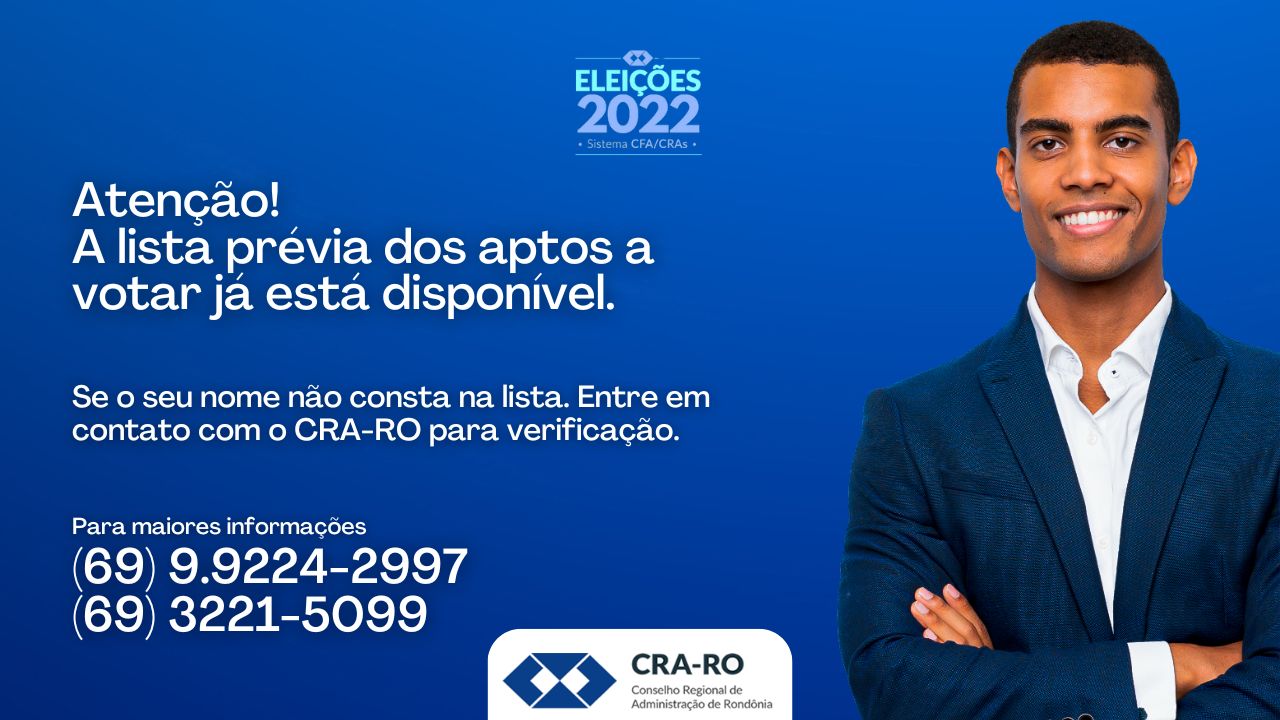 Read more about the article Eleições CFA/CRAs 2022