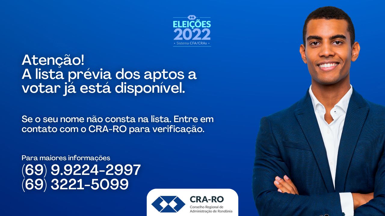 Eleições CFA/CRAs 2022 – CRA-RO