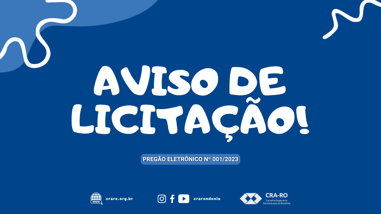 You are currently viewing AVISO DE LICITAÇÃO PREGÃO ELETRÔNICO Nº 001/2023