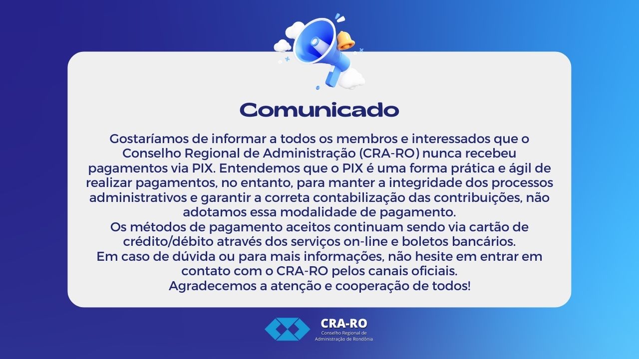 You are currently viewing Atenção profissionais da Administração de Rondônia!