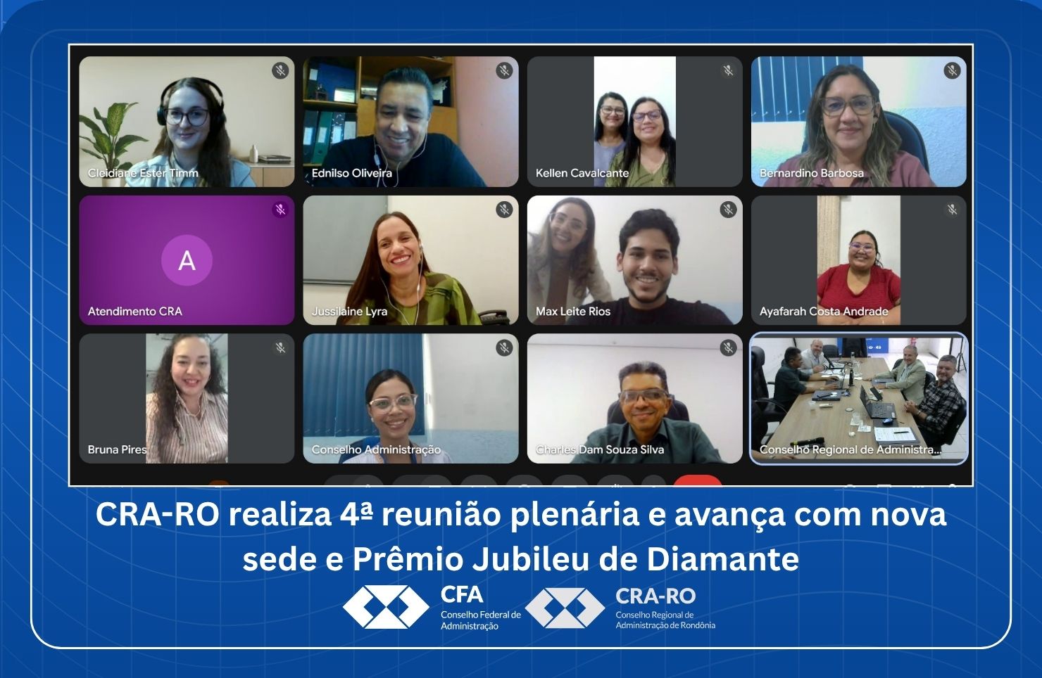 You are currently viewing CRA-RO realiza 4ª reunião plenária e avança com nova sede e Prêmio Jubileu de Diamante