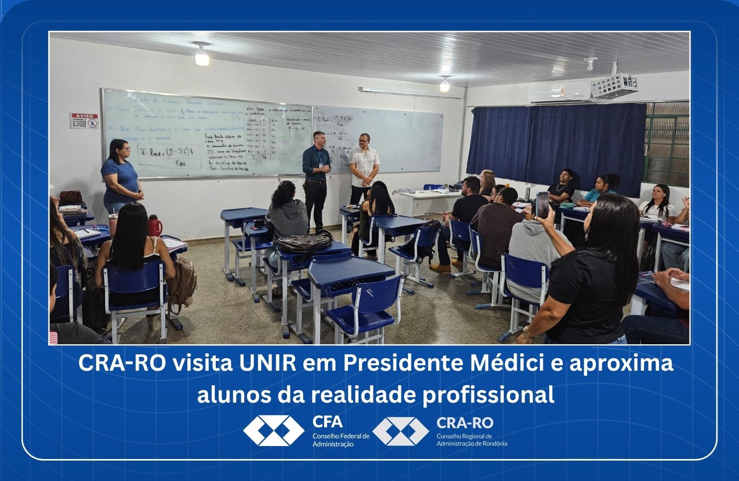 You are currently viewing CRA-RO visita UNIR em Presidente Médici e aproxima alunos da realidade profissional